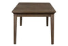 Image of Zander Transitional 7 Piece Leg Table Dining Set With Aged Oak Finish And Lattice Back Side Chairs