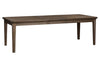 Image of Zander Transitional 5 Piece Leg Table Dining Set With Aged Oak Finish And Upholstered Side Chairs