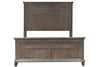 Image of Zander Queen Or King Wirebrushed Aged Oak Panel Bed "Create Your Own Bedroom" Collection