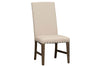 Image of Zander Transitional 5 Piece Leg Table Dining Set With Aged Oak Finish And Upholstered Side Chairs