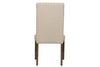 Image of Zander Transitional 5 Piece Leg Table Dining Set With Aged Oak Finish And Upholstered Side Chairs