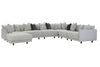 Image of Zuri "Designer Style" Modern Sectional With Seat Level Ottoman