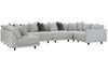 Image of Zuri "Designer Style" Modern Sectional With Seat Level Ottoman